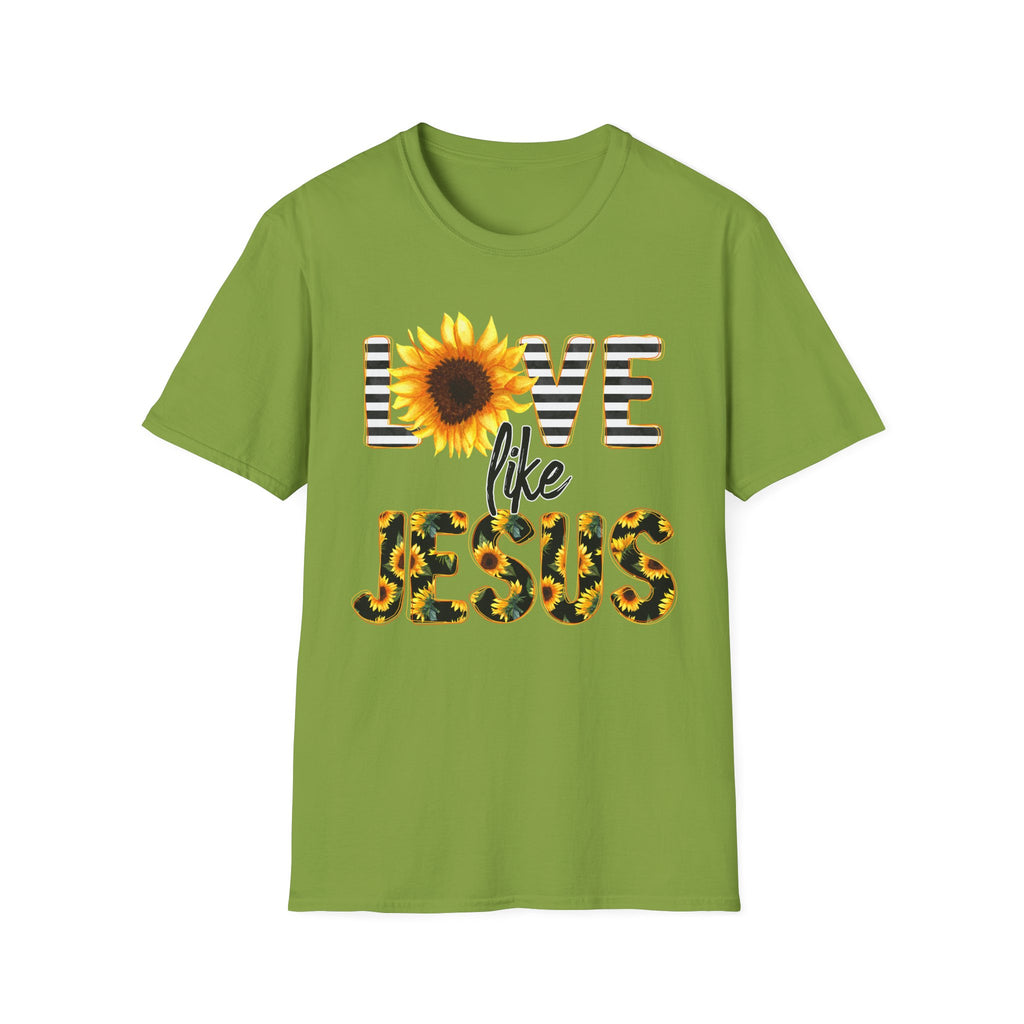 Sunflower Love Like Jesus T-Shirt | Unisex Tee, Christian Apparel, Inspirational Gift, Summer Fashion, Casual Wear