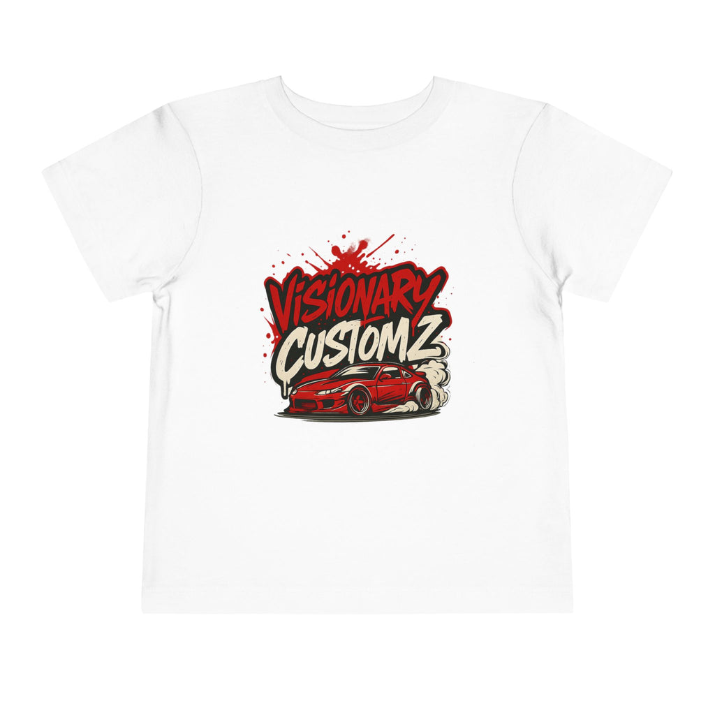 Visionary Customz Toddler Tee - Race Car Design, Perfect for Boys, Birthday Gift, Casual Wear, Playtime T-Shirt, Kids Apparel