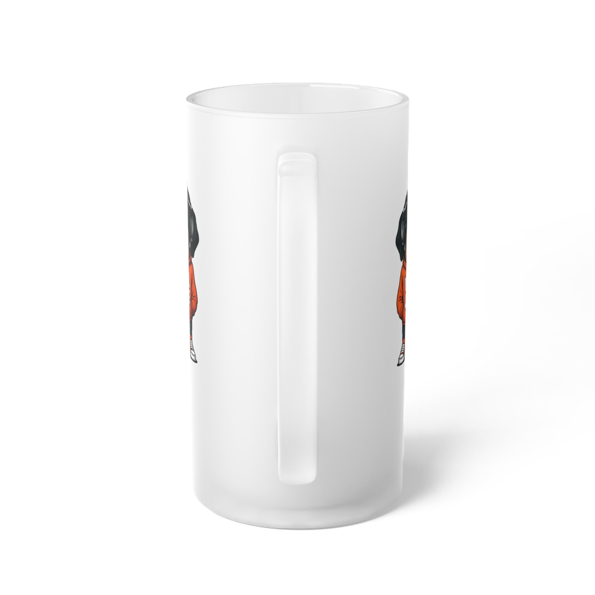 Frosted Glass Beer Mug: Unique Gift for Beer Lovers, Home Bar Decor, Personalized Drinking Glass, Party Favor, Fun Collectible