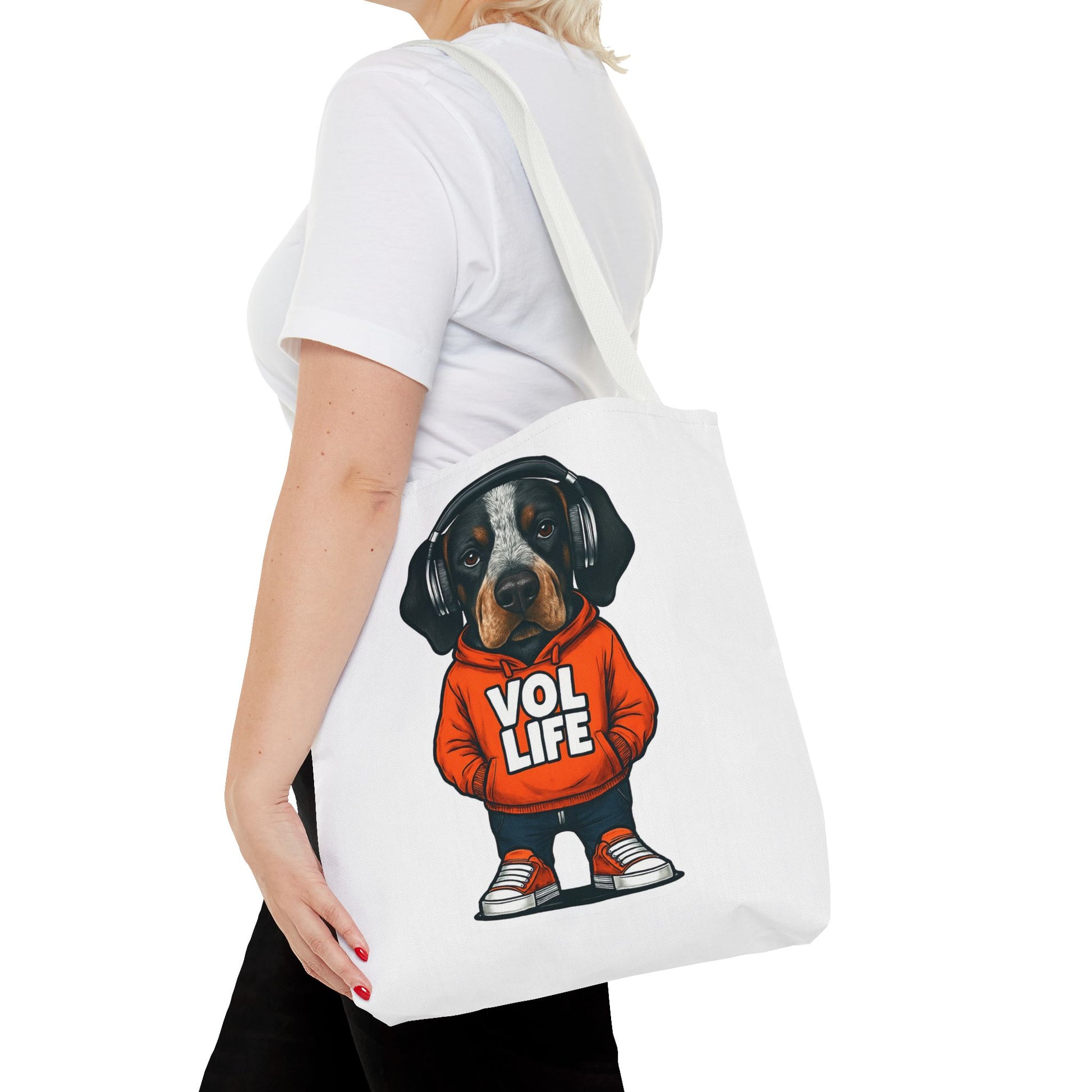 Vol Life Dog Tote Bag, Cute Dog Lover Bag, Funny Pet Tote, Funny Gift for Dog Parents, Dog Mom Gift, AOP Dog Tote