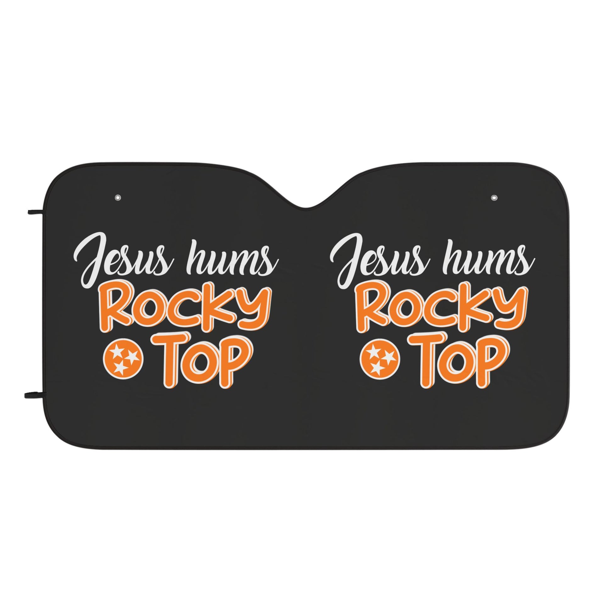 Jesus Hums Rocky Top Car Sun Shades, UV Protection, Auto Accessories, Travel Gift, Summer Essentials, Tennessee Pride