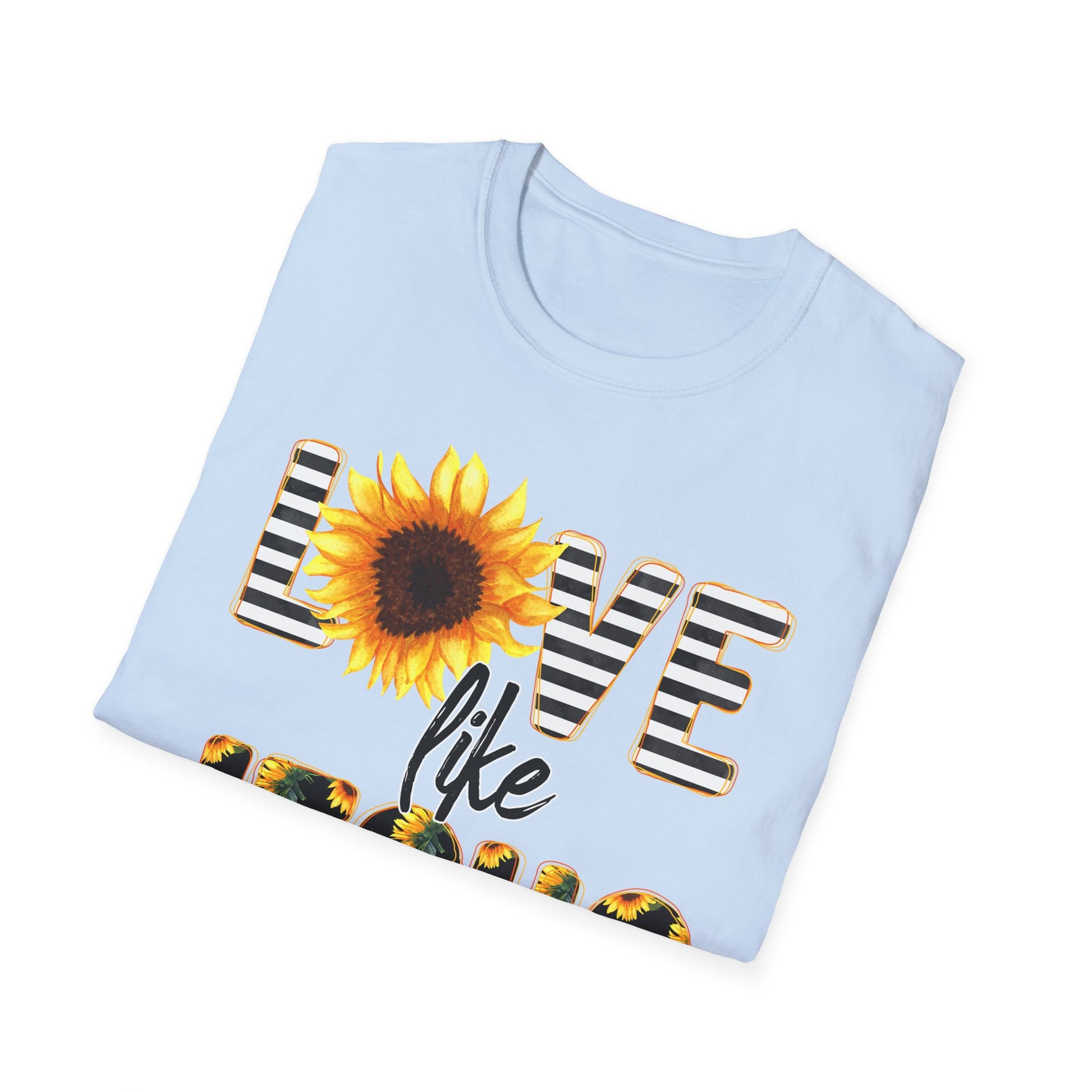 Sunflower Love Like Jesus T-Shirt | Unisex Tee, Christian Apparel, Inspirational Gift, Summer Fashion, Casual Wear