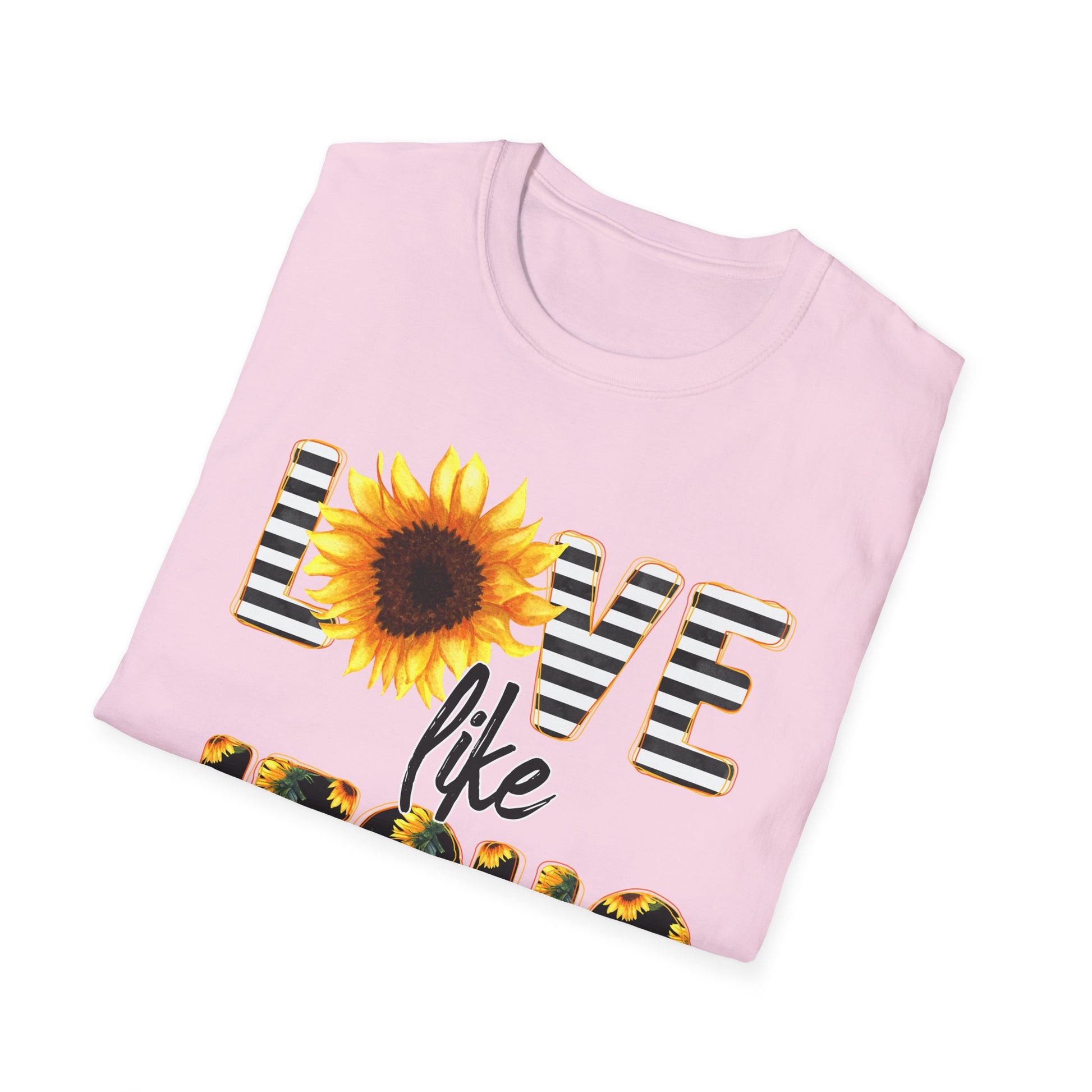 Sunflower Love Like Jesus T-Shirt | Unisex Tee, Christian Apparel, Inspirational Gift, Summer Fashion, Casual Wear