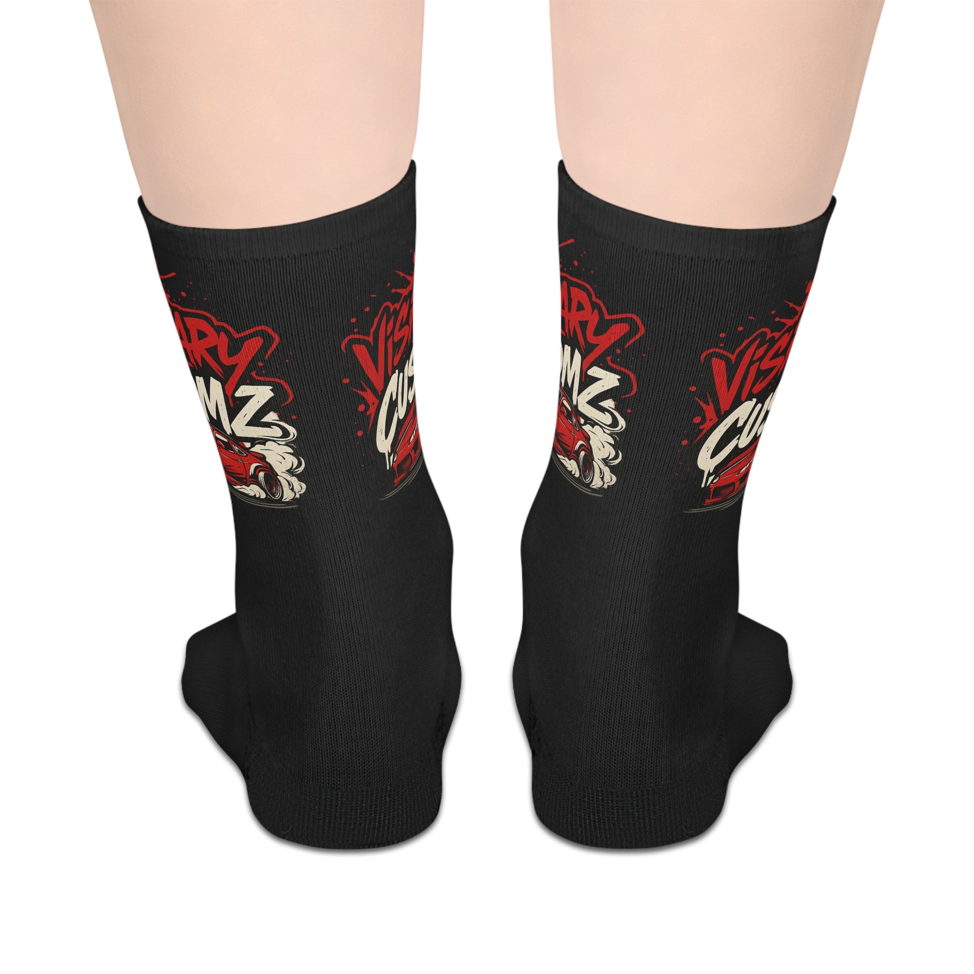 Custom Graphic Socks for Visionary Creatives, Unique Style, Fun Accessories, Gift for Artists, Trendy Mid-Calf Socks