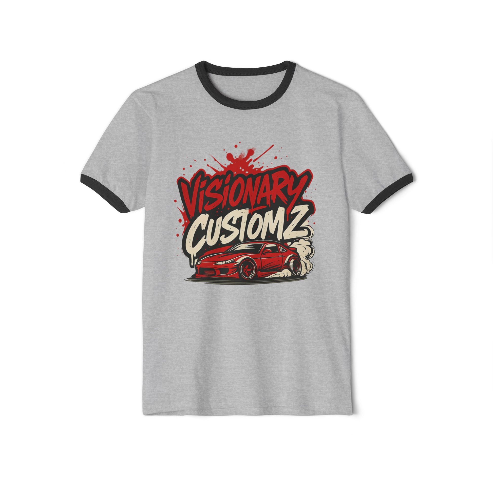 Visionary Custom Car Ringer T-Shirt, Vintage Graphic Tee, Unisex Apparel, Automotive Gift, Casual Streetwear