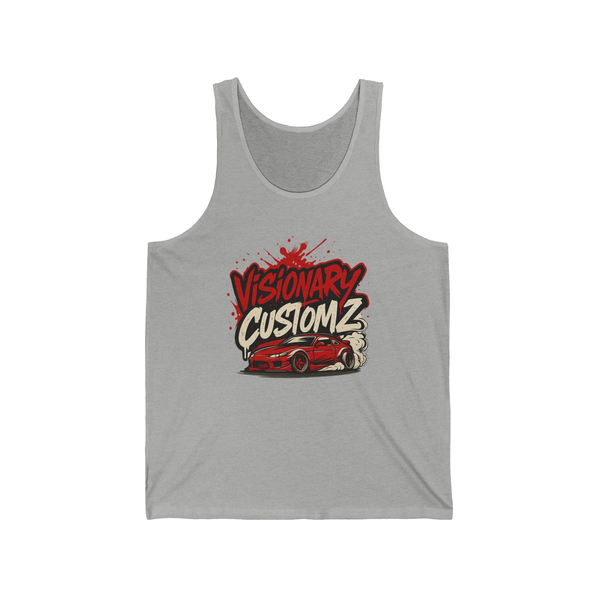 Visionary Custom Z Unisex Jersey Tank, Retro Car Enthusiast Top, Summer Wear, Gift for Gearheads, Custom Car Lover Apparel