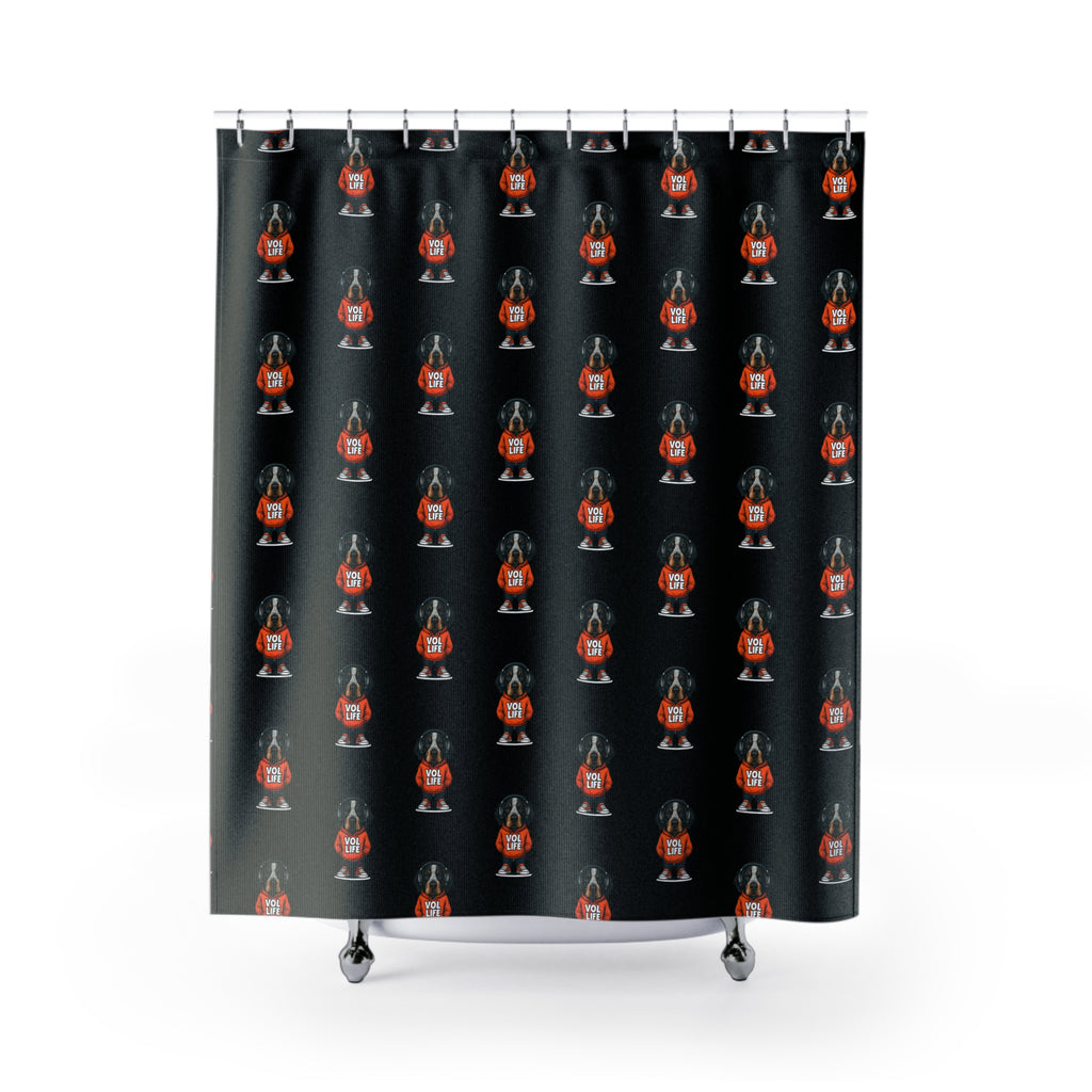 Stylish VOL-Themed Shower Curtain, Fun Bathroom Decor, Pet Lover Gift, Unique Home Decor, Holiday Bath Accessories