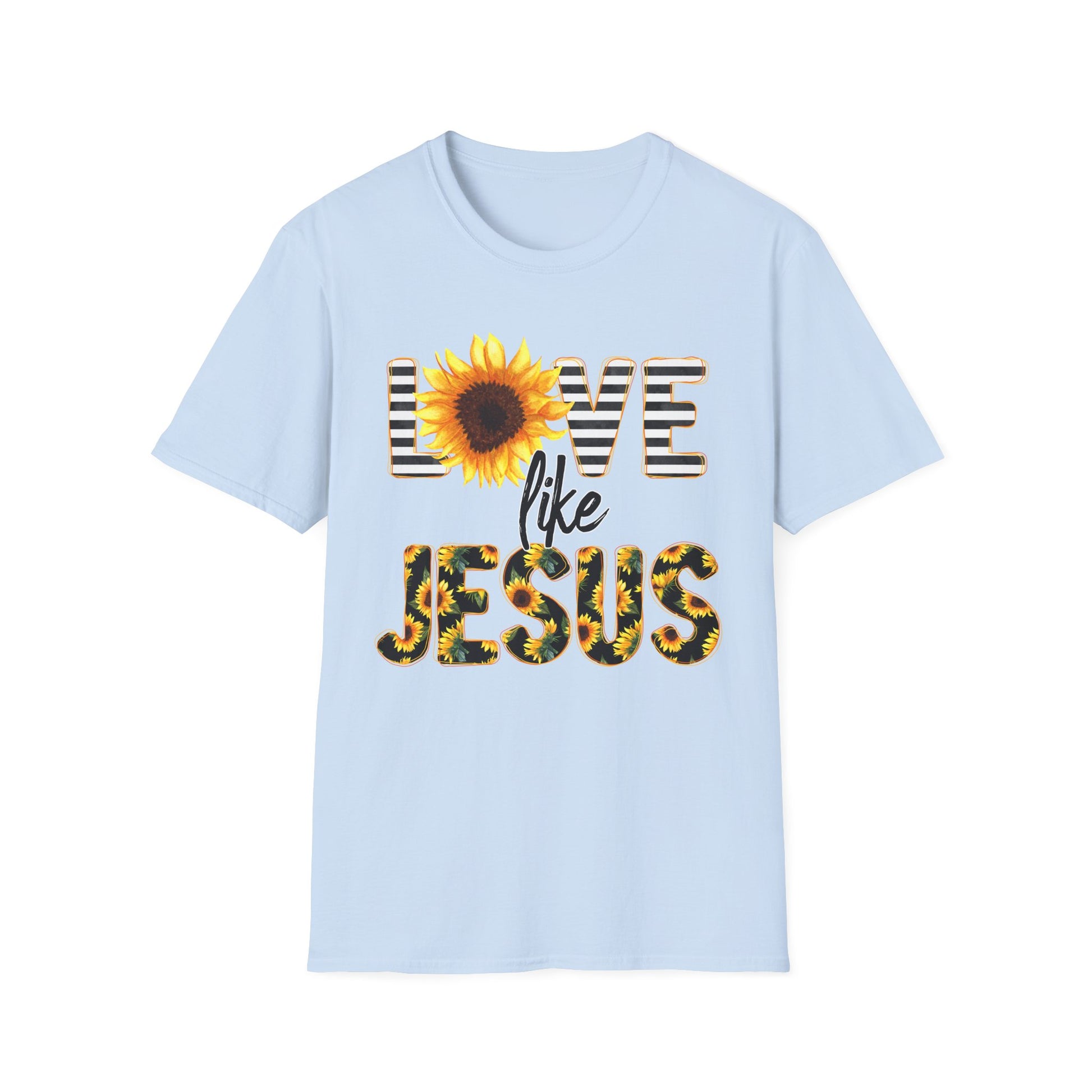 Sunflower Love Like Jesus T-Shirt | Unisex Tee, Christian Apparel, Inspirational Gift, Summer Fashion, Casual Wear