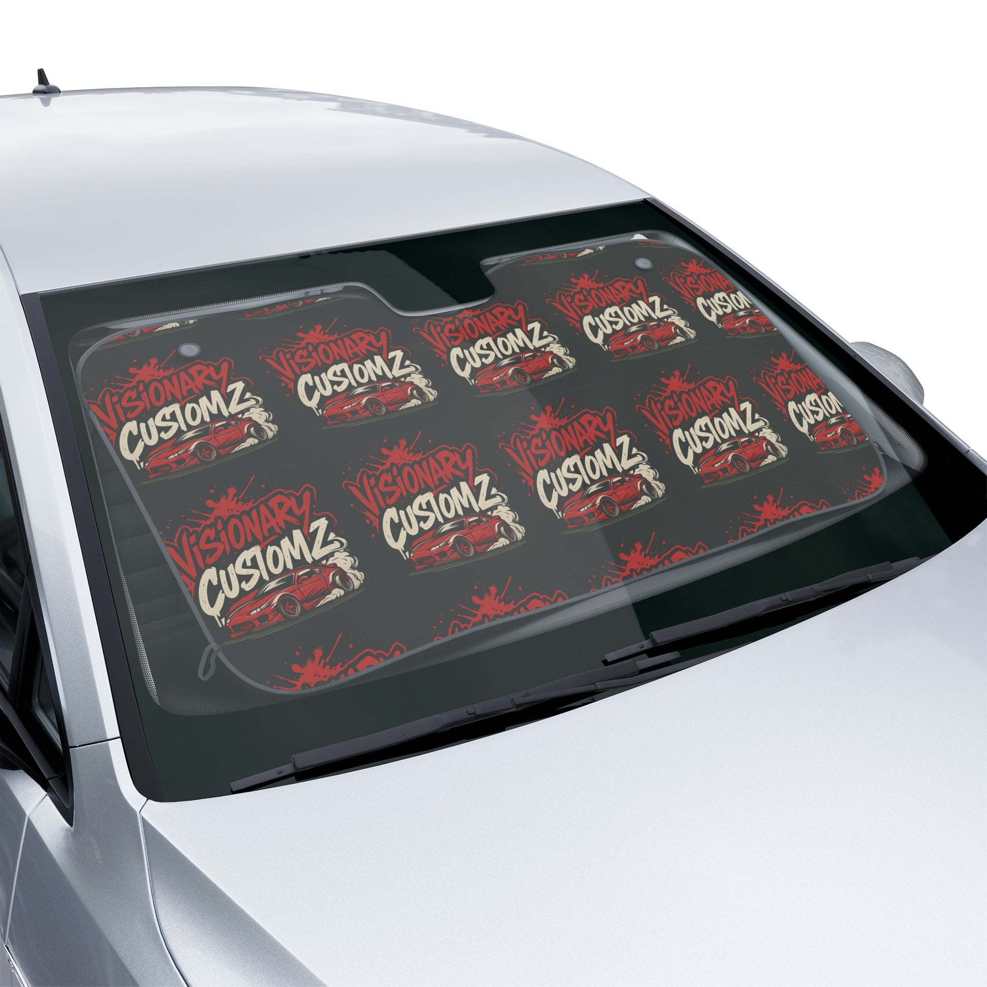 Custom Car Sun Shades - Visionary Customz, Auto Accessories, UV Protection, Summer Essentials, Car Interior Style, Gifts for Car Lovers