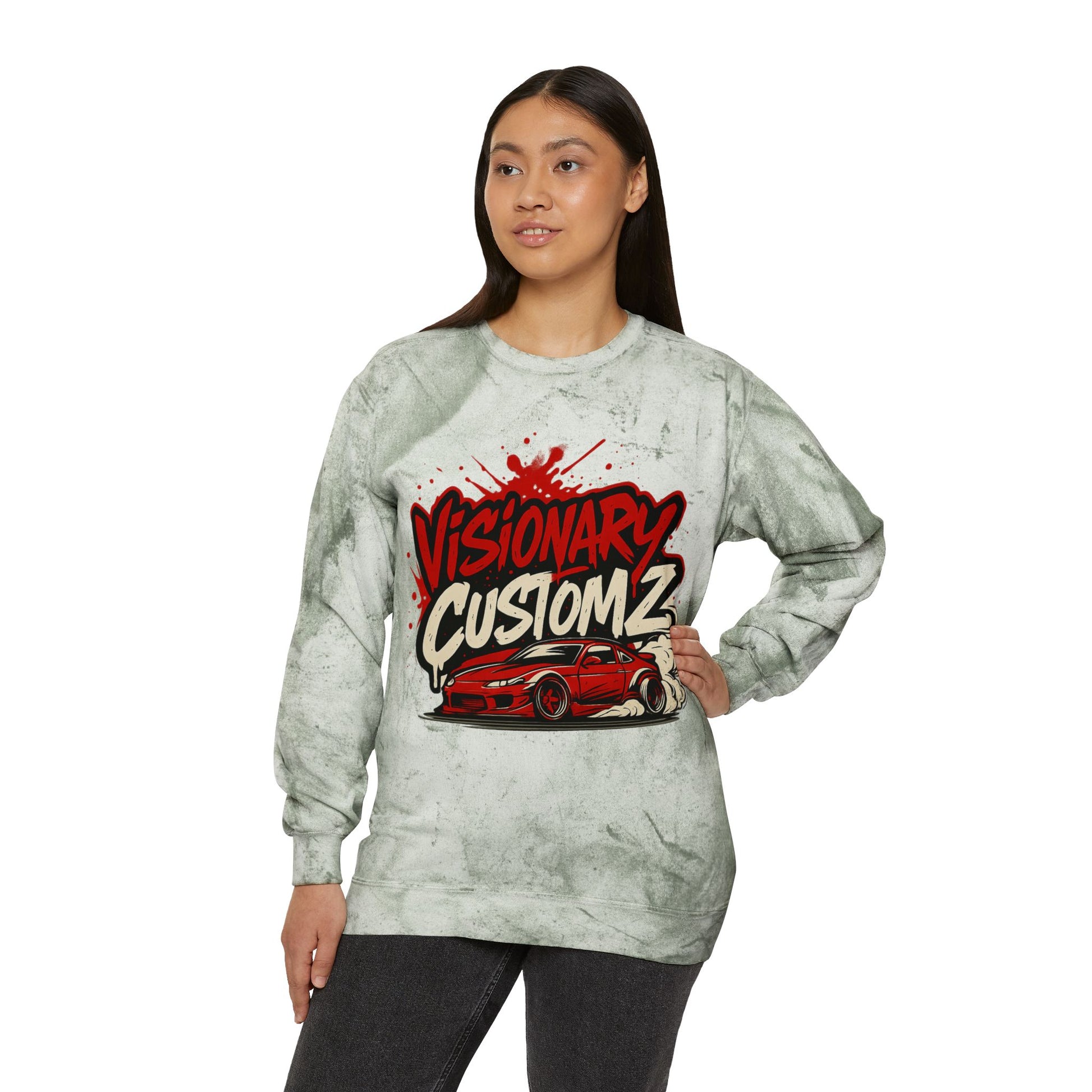 Visionary Custom Z Color Blast Sweatshirt, Unisex Sweatshirt, Comfort Colors