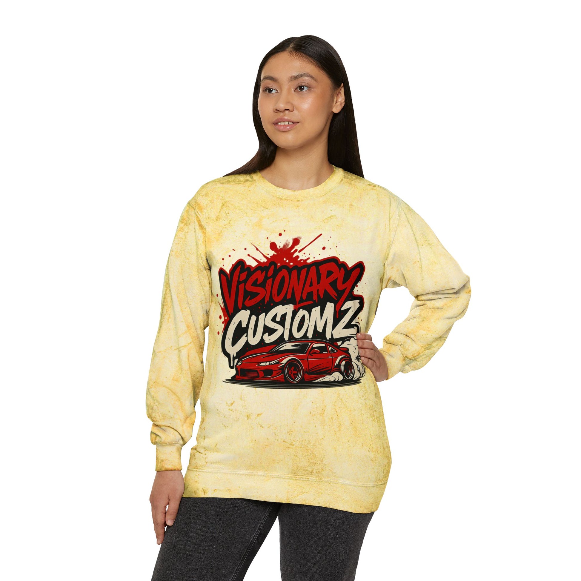 Visionary Custom Z Color Blast Sweatshirt, Unisex Sweatshirt, Comfort Colors