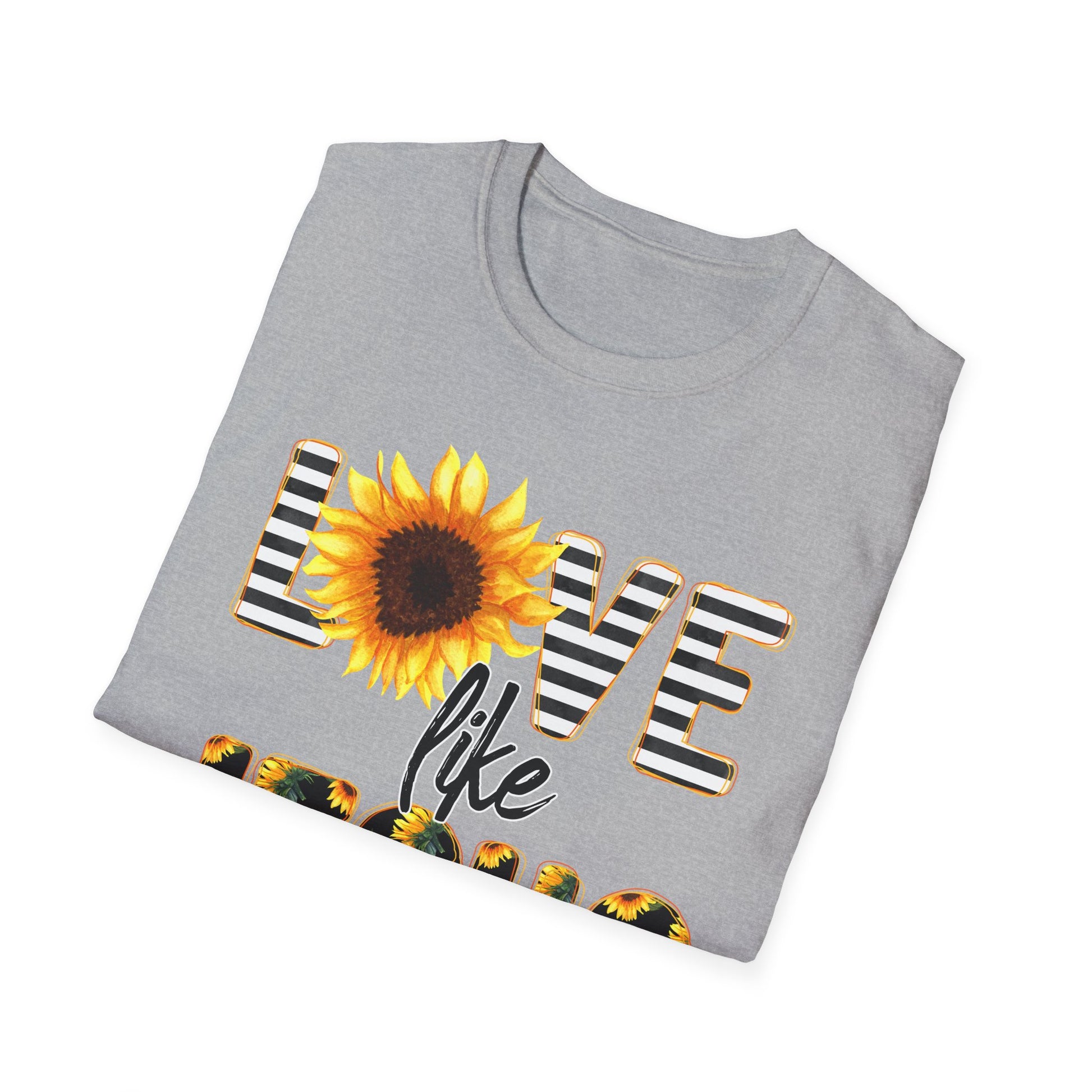 Sunflower Love Like Jesus T-Shirt | Unisex Tee, Christian Apparel, Inspirational Gift, Summer Fashion, Casual Wear