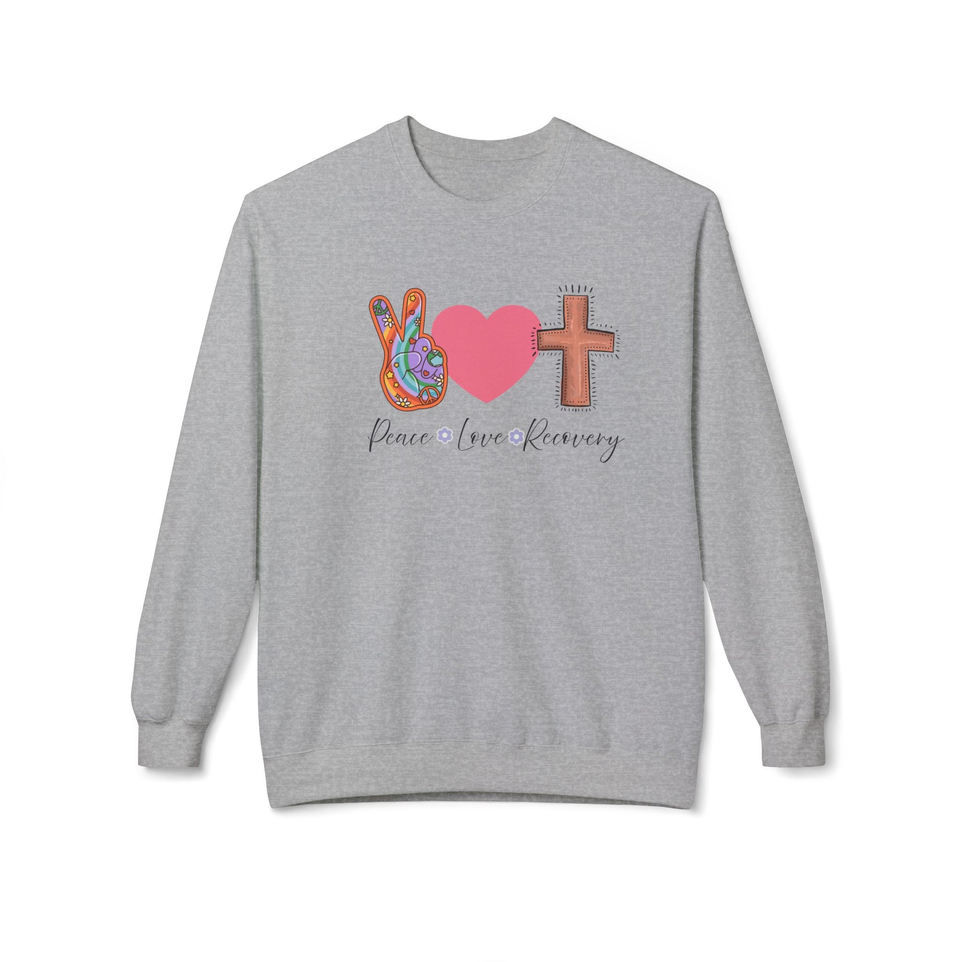 Hope and Love Recovery Crewneck Sweatshirt - Cozy Gift for Friends, Inspirational Fashion, Recovery Support, Faith-Based Apparel, [...]