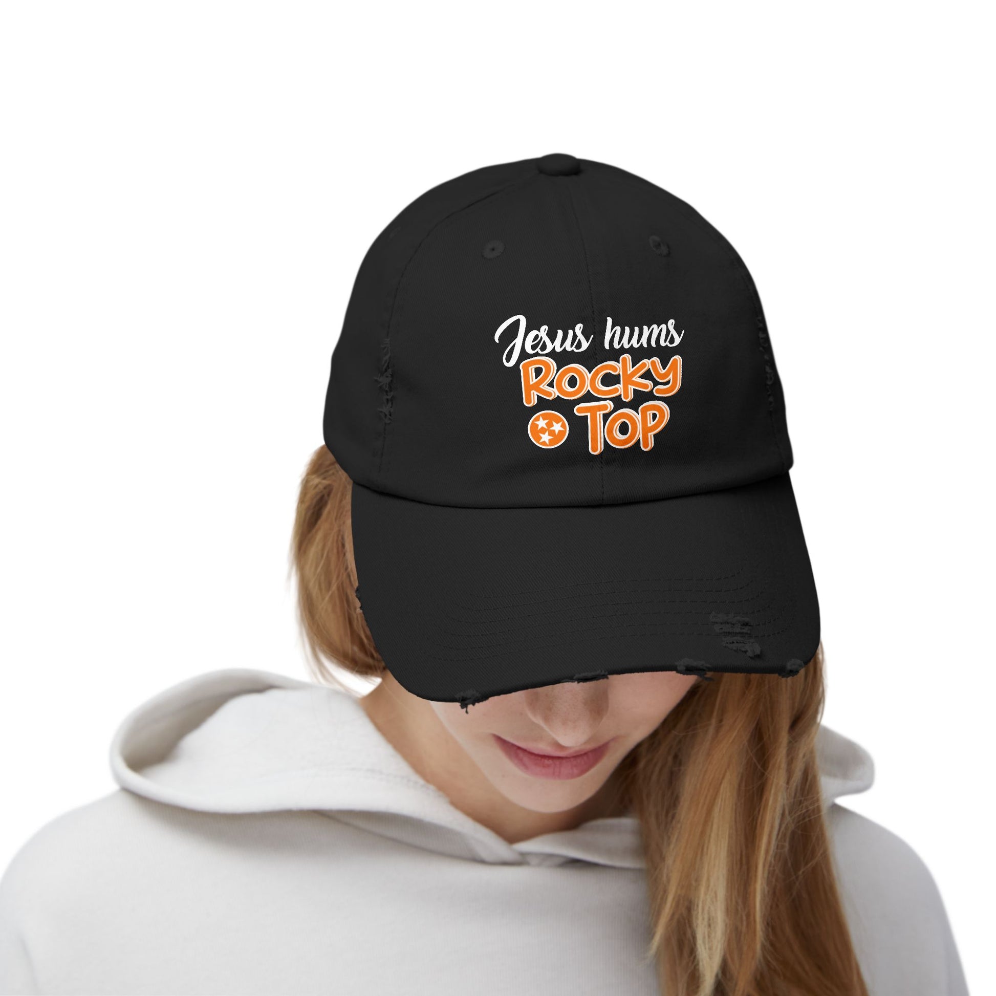 Unisex Distressed Cap with 'Jesus Hums Rocky Top' Design | Casual Hat, Trendy Accessory, Gift for Music Lovers, Cap for Outdoor [...]