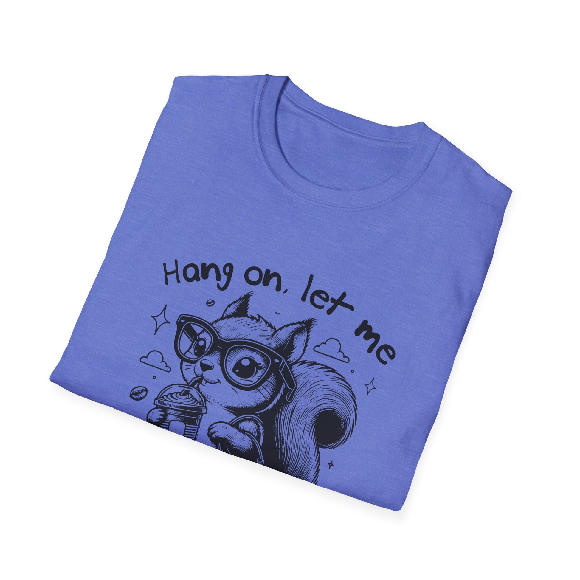 Whimsical Squirrel Tee for Overthinkers, Funny Casual T-Shirt, Gift for Friends, Quirky Outfit, Unisex Softstyle T-Shirt