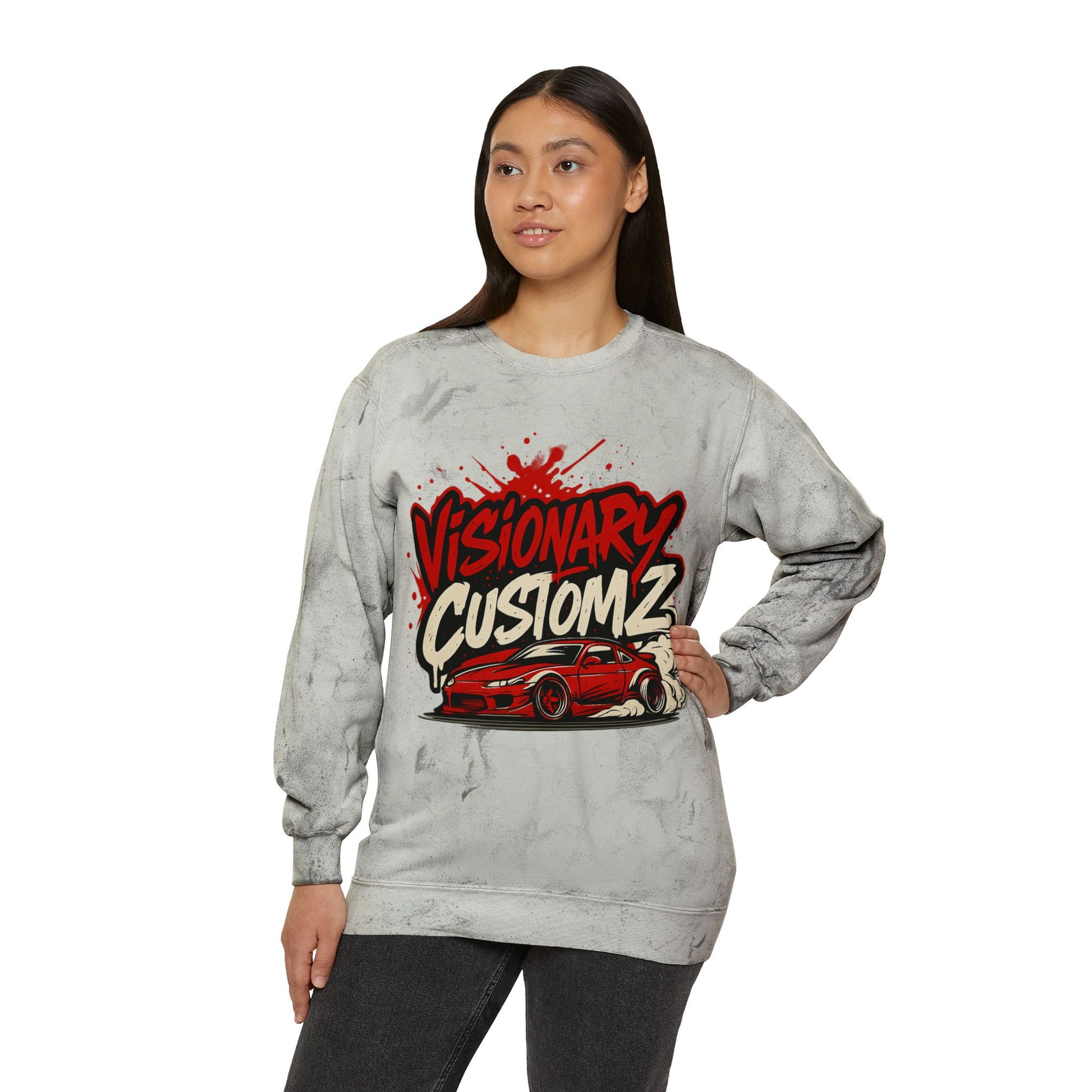 Visionary Custom Z Color Blast Sweatshirt, Unisex Sweatshirt, Comfort Colors